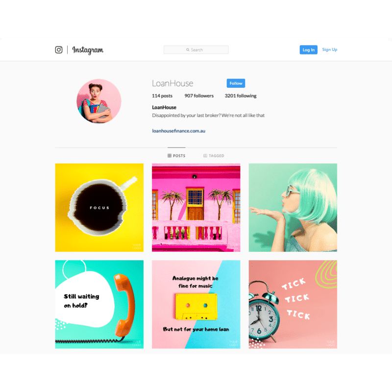 SocialBroker theme Pop social media mockup